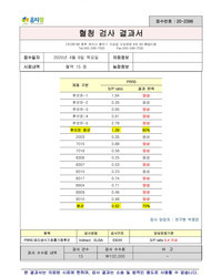 혈청검사 결과보고서